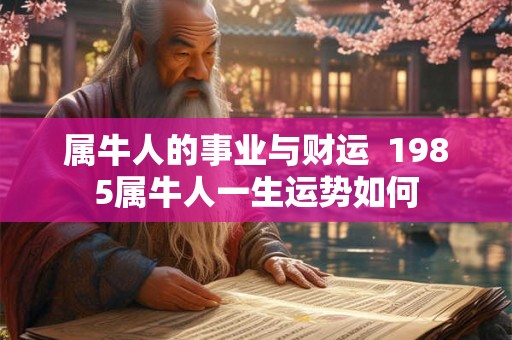 属牛人的事业与财运 1985属牛人一生运势如何 属牛人的事业与财运 1985属牛人一生运势如何