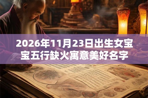 2026年11月23日出生女宝宝五行缺火寓意美好名字