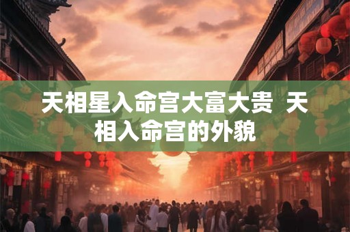 天相星入命宫大富大贵  天相入命宫的外貌