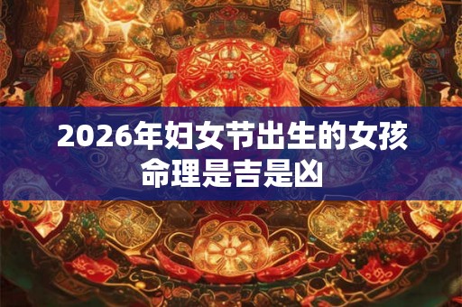 2026年妇女节出生的女孩命理是吉是凶 2026年妇女节出生的女孩命理是吉是凶