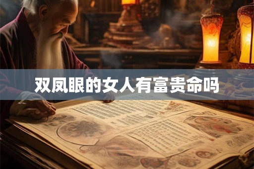 双凤眼的女人有富贵命吗