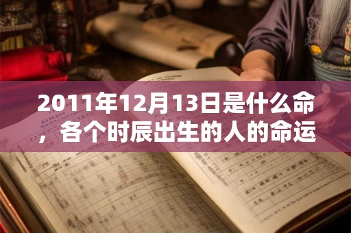 2011年12月13日是什么命，各个时辰出生的人的命运