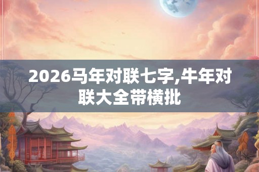 2026马年对联七字,牛年对联大全带横批