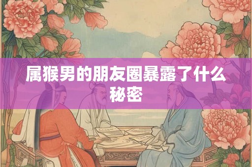 属猴男的朋友圈暴露了什么秘密