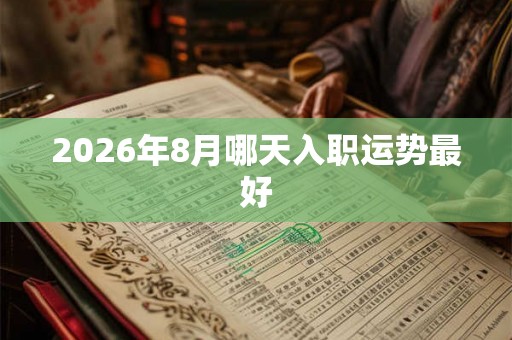 2026年8月哪天入职运势最好 2026年8月哪天入职运势最好
