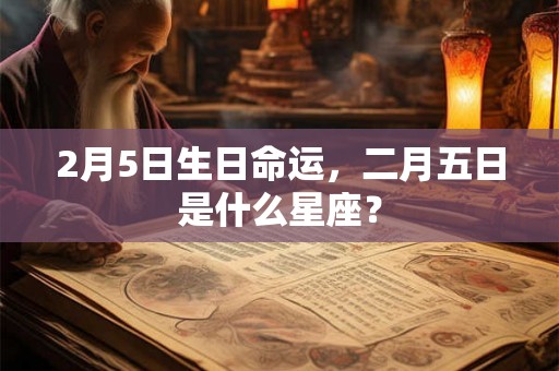 2月5日生日命运，二月五日是什么星座？