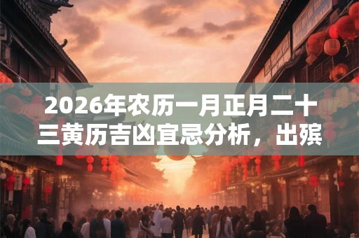2026年农历一月正月二十三黄历吉凶宜忌分析，出殡行吗？