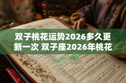 双子桃花运势2026多久更新一次 双子座2026年桃花运如何