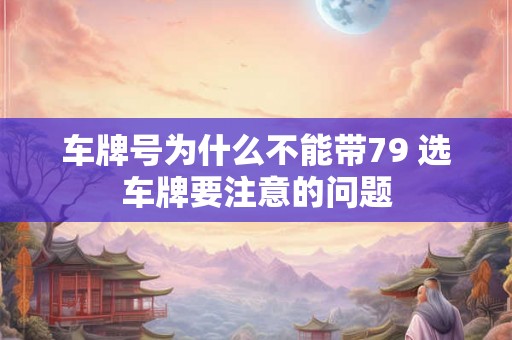 车牌号为什么不能带79 选车牌要注意的问题