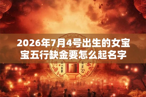 2026年7月4号出生的女宝宝五行缺金要怎么起名字