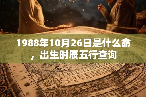 1988年10月26日是什么命,出生时辰五行查询 1988年10月26日是什么命,出生时辰五行查询