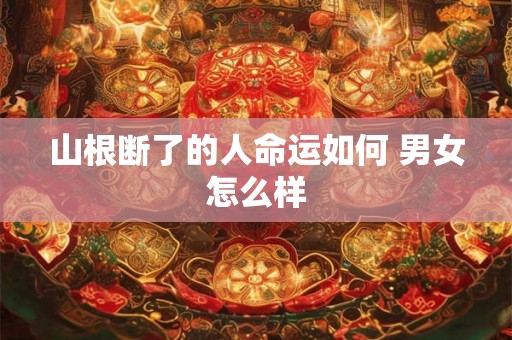 山根断了的人命运如何 男女怎么样
