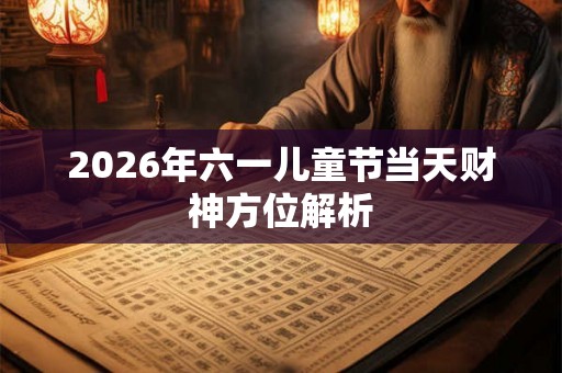 2026年六一儿童节当天财神方位解析