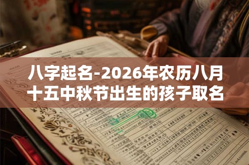 八字起名-2026年农历八月十五中秋节出生的孩子取名用字 八字起名-2026年农历八月十五中秋节出生的孩子取名用字