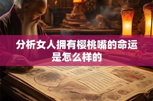 分析女人拥有樱桃嘴的命运是怎么样的