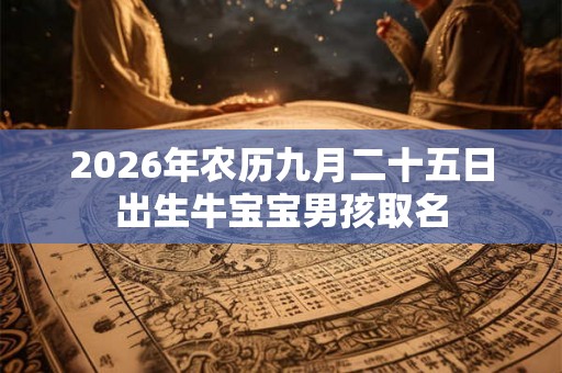 2026年农历九月二十五日出生牛宝宝男孩取名