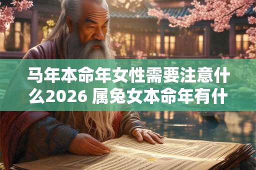 马年本命年女性需要注意什么2026 属兔女本命年有什么忌讳