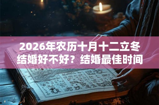 2026年农历十月十二立冬结婚好不好?结婚最佳时间几点? 2026年农历十月十二立冬结婚好不好?结婚最佳时间几点?