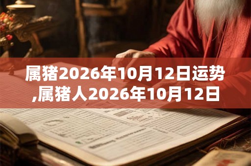 属猪2026年10月12日运势,属猪人2026年10月12日财运,生肖猪2026年10月12日运势 属猪2026年10月12日运势,属猪人2026年10月12日财运,生肖猪2026年10月12日运势