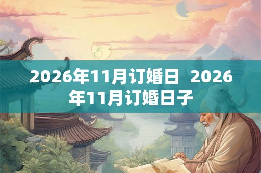 2026年11月订婚日  2026年11月订婚日子