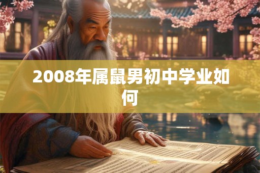 2008年属鼠男初中学业如何