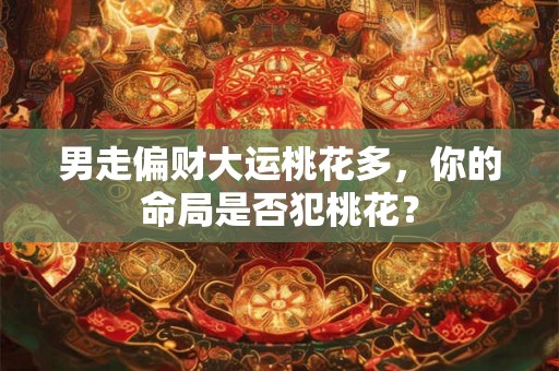 男走偏财大运桃花多，你的命局是否犯桃花？