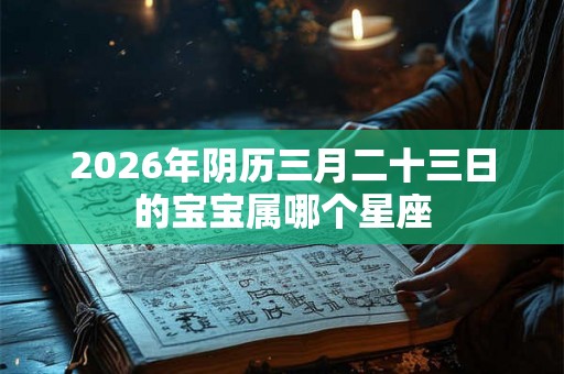 2026年阴历三月二十三日的宝宝属哪个星座