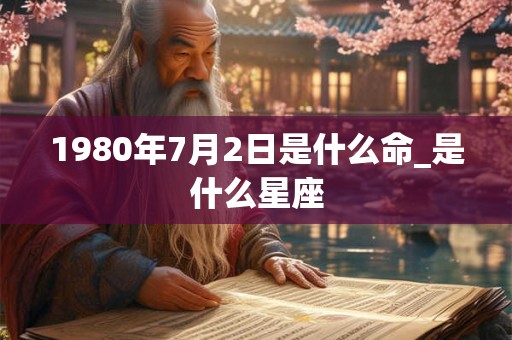 1980年7月2日是什么命_是什么星座