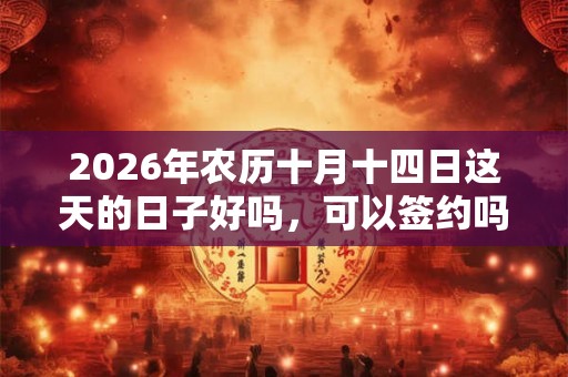 2026年农历十月十四日这天的日子好吗，可以签约吗？