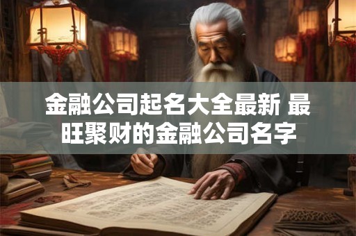 金融公司起名大全最新 最旺聚财的金融公司名字