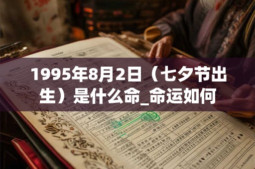 1995年8月2日（七夕节出生）是什么命_命运如何