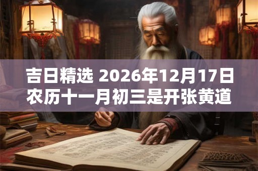 吉日精选 2026年12月17日农历十一月初三是开张黄道吉日吗