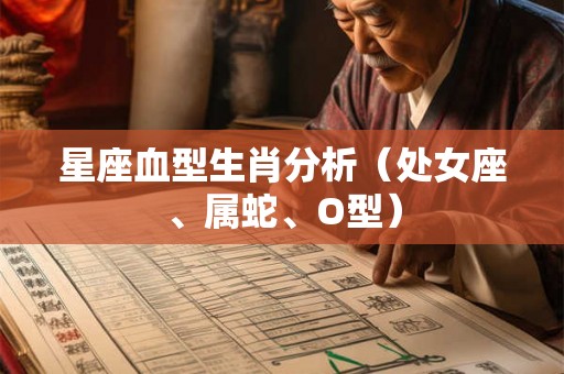 星座血型生肖分析（处女座、属蛇、O型）
