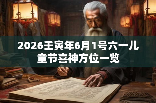 2026壬寅年6月1号六一儿童节喜神方位一览