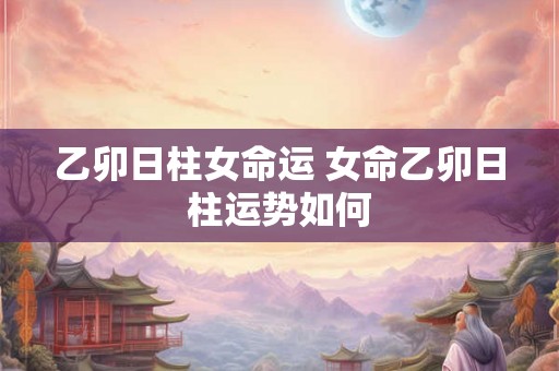 乙卯日柱女命运 女命乙卯日柱运势如何