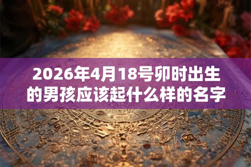 2026年4月18号卯时出生的男孩应该起什么样的名字