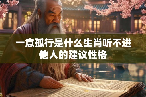 一意孤行是什么生肖听不进他人的建议性格
