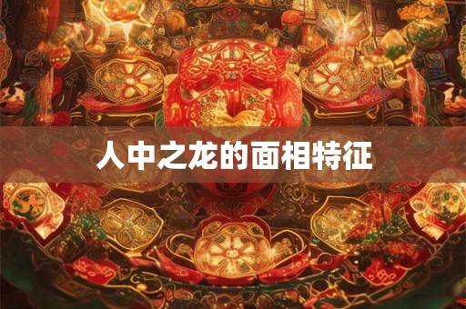 人中之龙的面相特征
