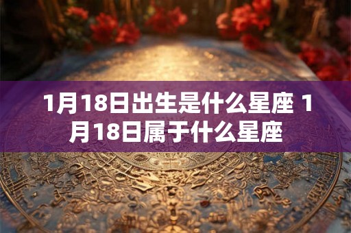 1月18日出生是什么星座 1月18日属于什么星座