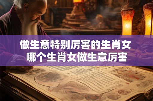 做生意特别厉害的生肖女 哪个生肖女做生意厉害
