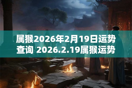 属猴2026年2月19日运势查询 2026.2.19属猴运势分析
