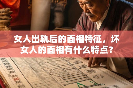 女人出轨后的面相特征，坏女人的面相有什么特点？