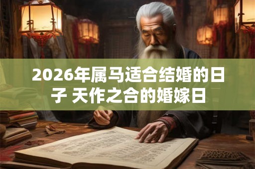 2026年属马适合结婚的日子 天作之合的婚嫁日 2026年属马适合结婚的日子 天作之合的婚嫁日