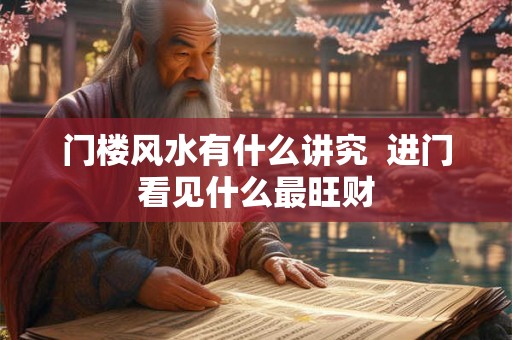 门楼风水有什么讲究  进门看见什么最旺财