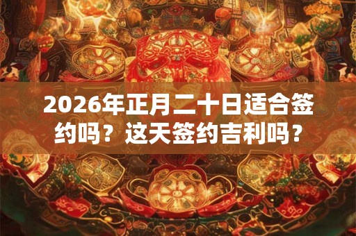 2026年正月二十日适合签约吗？这天签约吉利吗？