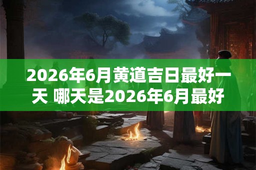 2026年6月黄道吉日最好一天 哪天是2026年6月最好的黄道吉日