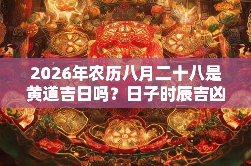 2026年农历八月二十八是黄道吉日吗？日子时辰吉凶？