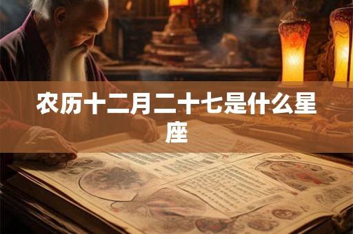 农历十二月二十七是什么星座