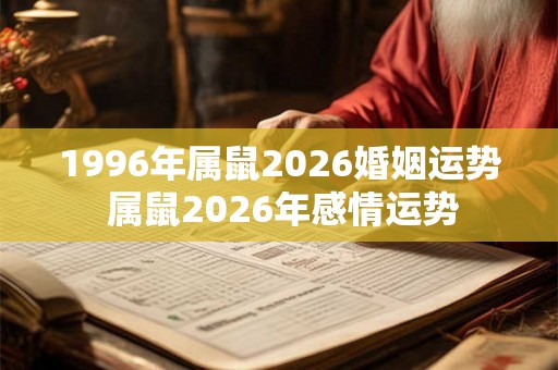 1996年属鼠2026婚姻运势 属鼠2026年感情运势