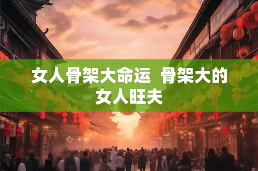 女人骨架大命运 骨架大的女人旺夫 女人骨架大命运 骨架大的女人旺夫